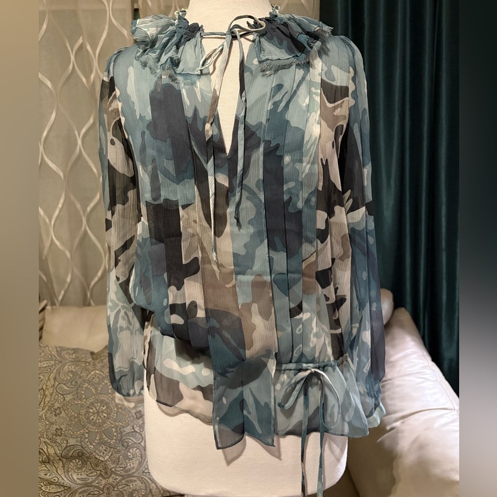 BCBG Silk Chiffon Blouse